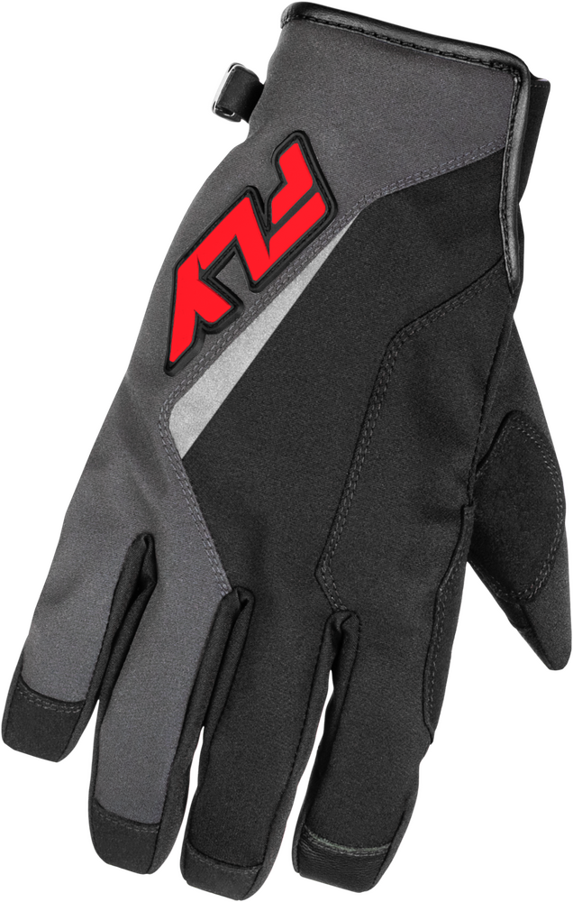 Fly Racing 371-055L 371-055L TITLE GLOVES GREY/BLACK/RED LG