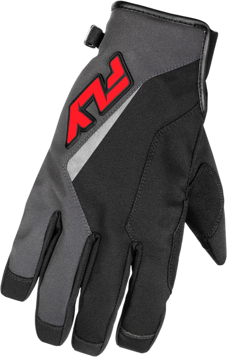 Fly Racing 371-0552X 371-0552X TITLE GLOVES GREY/BLACK/RED 2X