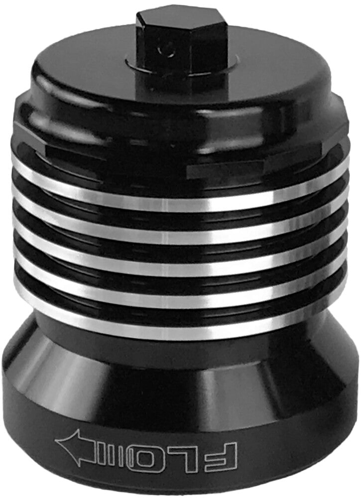 PC Racing FLO Reusuable OIL Filter Black Polished Fins - PCS1BC For Harley Street 500 / Street 750 / Street Rod XG750A / Sportster RH1250S 2015-2021