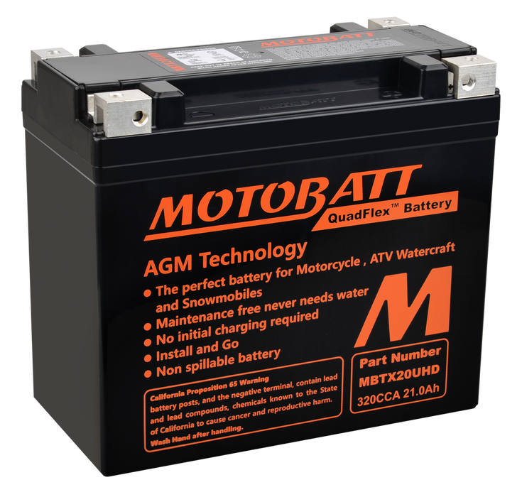 Motobatt 491-1001 MBTX20U(HD) BATTERY MBTX20U(HD) SEALED FACTORY ACTIVATED