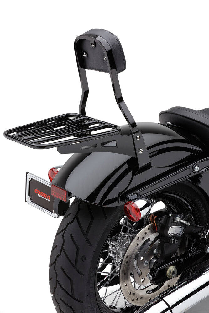 Cobra Sissy Bar Luggage Rack Tube Black - 02-3500B Honda Motorcycles 1992-2024