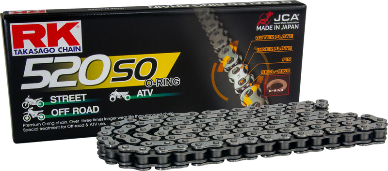Rk Excel 691-1905 520SO-110 520SO DRIVE CHAIN STEEL 520 X 110