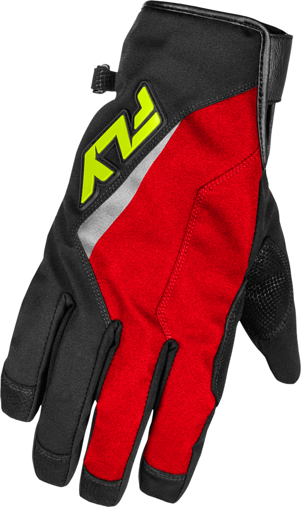 Fly Racing 371-0617XS 371-0617XS TITLE LONG GLOVES RED/BLACK/HI-VIS XS