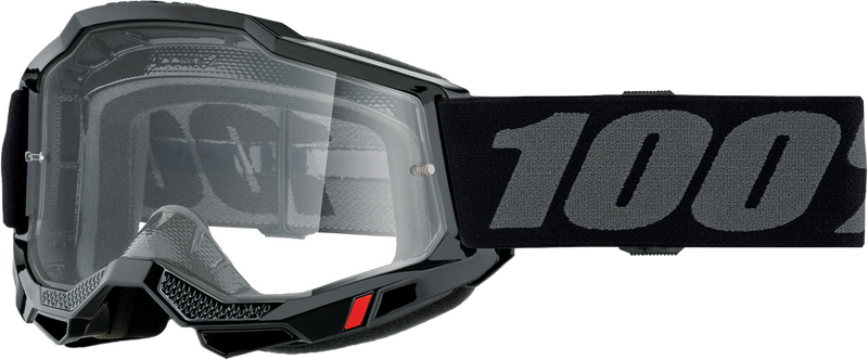100% 610-5201 50013-00038 ACCURI 2 GOGGLE BLACK CLEAR LENS