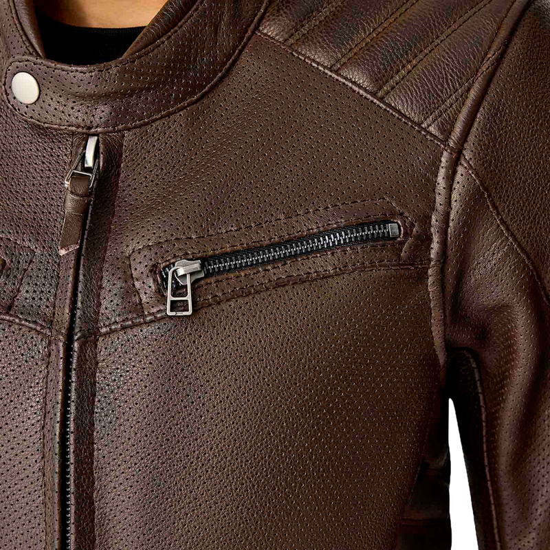 Rst 556-3644110 103644BRN-10 WOMENS ROADSTER AIR D3O JACKET BROWN LEATHER SM