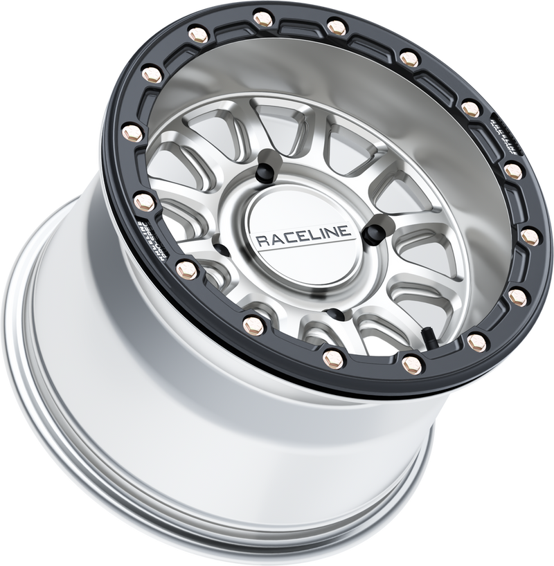 Raceline Wheels 570-2131 A14SB-51056+10 ALPHA HYPER WHEEL 4/156 HYPER SILVER/BLK 15X10 (+10MM)