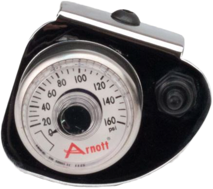 Arnott 850-01205 K-2638 PRESSURE GAUGE & BRACKET W/TOGGLE SWITCH CHROME
