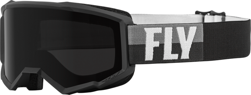 Fly Racing 37-51672 37-51672 ZONE W/C GOGGLE BLACK/WHITE W/DARK SMOKE HYDROPHOC LENS