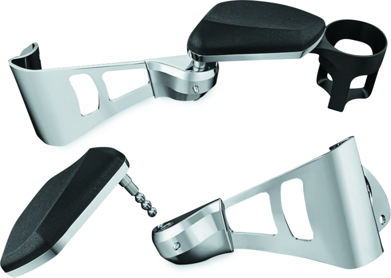 Kuryakyn 8955 Passenger Armrests 14-23 Touring Models Chrome - Photo - Primary