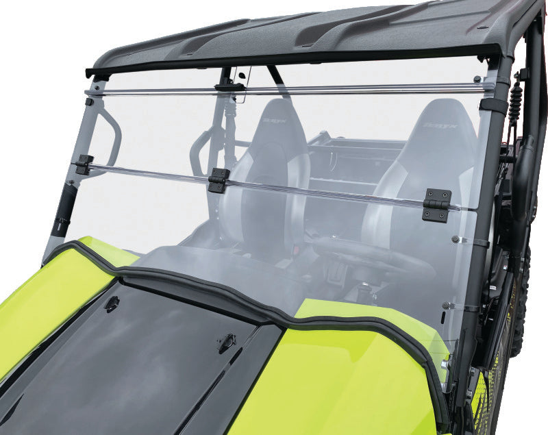 QuadBoss 375788 16-22 Kawasaki KRF800 Teryx Windbreak Folding Windshield - Photo - Primary