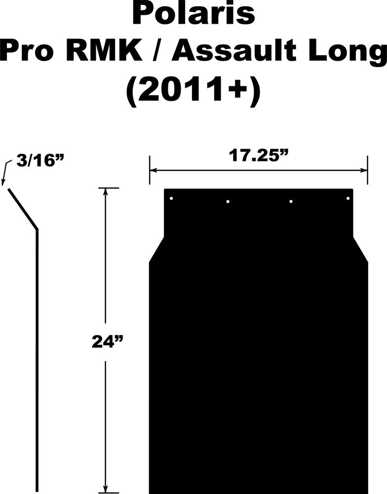 Pdp Snowflap Polaris PRO RMK Assault Axys 2011+ L - SF-PRO11PB-L Polaris Snowmobiles 2011-2017
