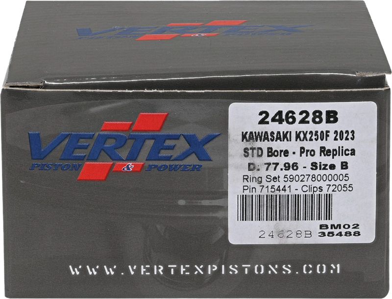 Vertex Forged Replica Piston Kit - 24628B Kawasaki KX 250 2023-2024