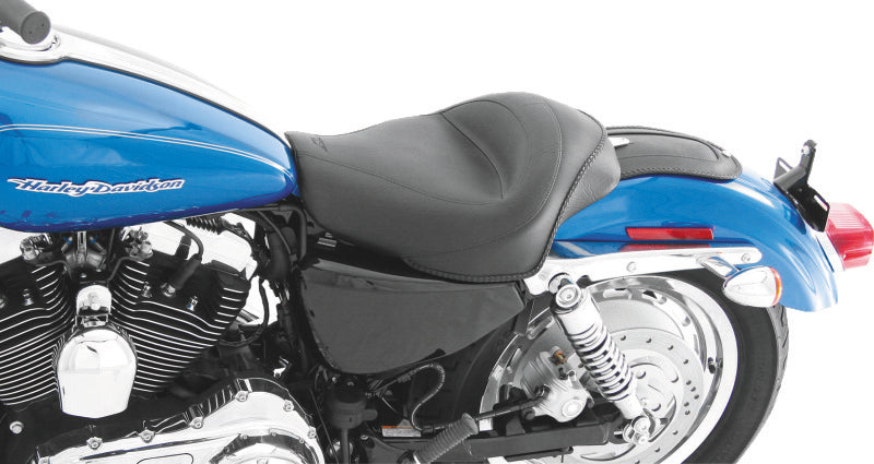 Mustang Motorcycle 76159 Mustang 04-21 Harley Sportster 4.5 GAL Standard Touring Solo Seat - Black - Photo - Primary