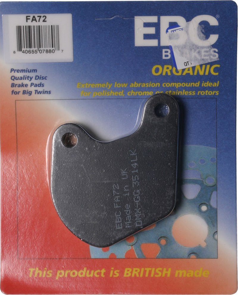 Ebc Brake Pads Organic - FA72 For Harley Touring 1979-1983