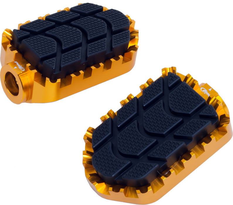 Puig Hi-tech Parts 561-07587G 7587O FOOTPEGS ENDURO GOLD