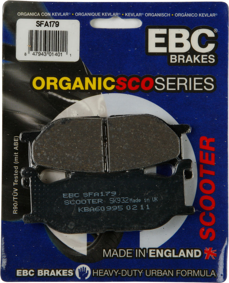 Ebc Brake Pads Organic - SFA179 Yamaha 400 Majesty 2005-2010