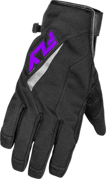 Fly Racing 371-0619XS 371-0619XS TITLE LONG GLOVES BLACK/PURPLE XS