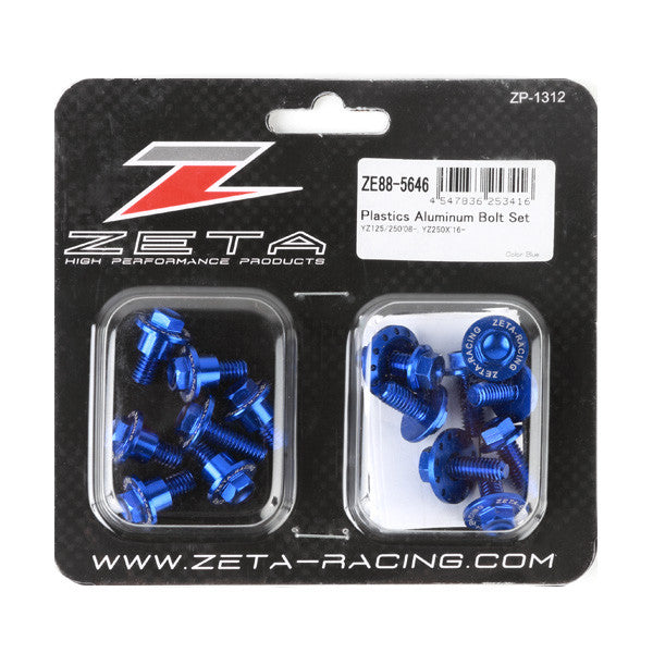 Zeta Aluminum Bolt Kit Blue - ZE88-5646 Yamaha YZ 125 / YZ 250 2008-2021