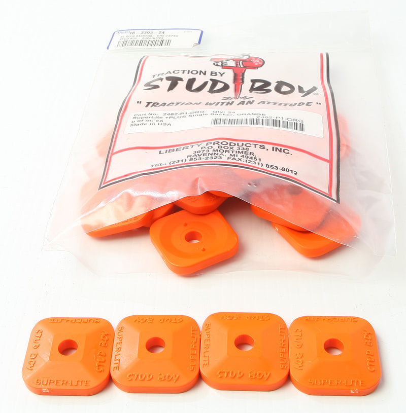 Stud Boy 18-3393-24 2462-P1-ORG SUPER-LITE PLUS BACKERS ORANGE 24/PK