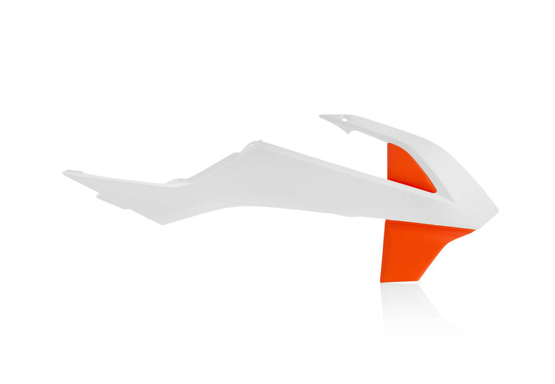 Acerbis Radiator Shroud White Orange - 2449705412 KTM SX 65 2016-2024