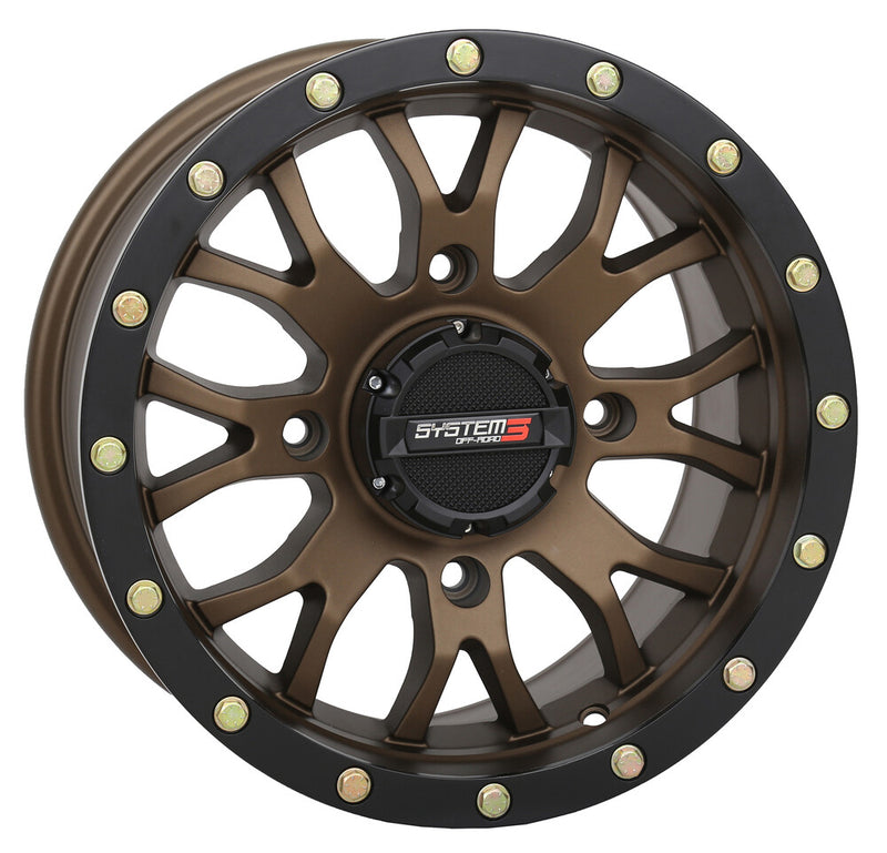 System 3 ST3 Wheel 20X7 4+2.5 (+10MM) 4/137 Matte Bronze Black - 20S3-1237 For Honda Pioneer 2016-2023 | Bombardier Outlander 2003-2006