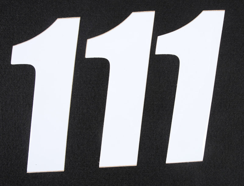 D'cor Visuals D-Cor Number 1 White 6" 3/PK - 45-16-1