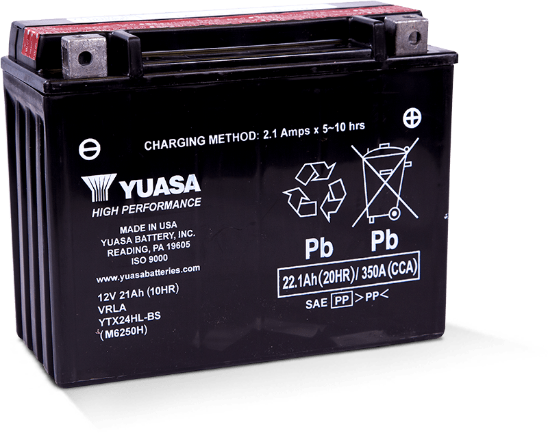 Yuasa Battery YUAM6250H Yuasa YTX24HL-BS High Performance Maintenance Free AGM 12-Volt Battery W/bottle - User 1