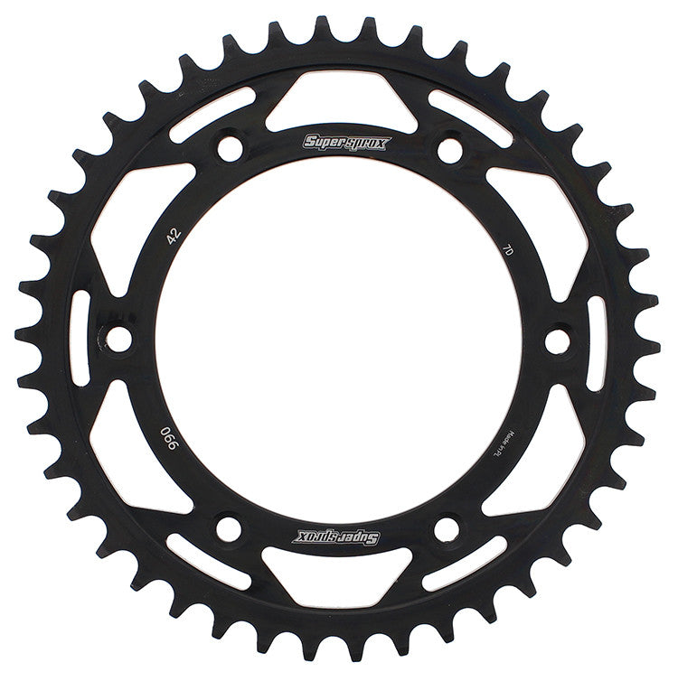 Supersprox Rear Sprocket Steel 42T-520 Black - RFE-990-42-BLK For Husaberg Dirt Bikes 2004-2014 | KTM Dirt Bikes 2013-2022