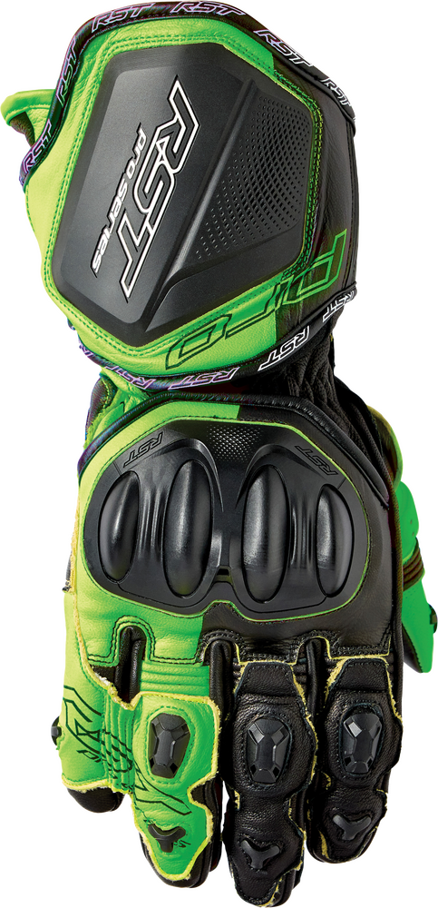 Rst 556-3715211 103715F.GRN-11 PRO SERIES GP D3O GLOVES BLACK/FLO GREEN LEATHER XL
