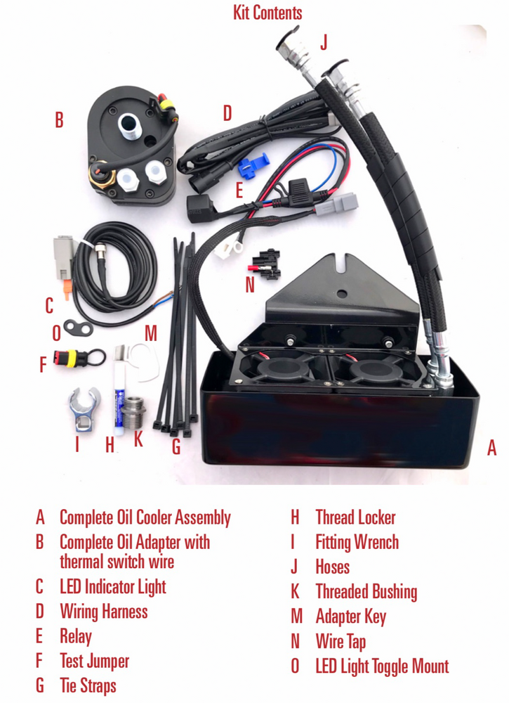 Ultracool Dyna OIL Cooler Front Mount Dyna ` Gloss Black - DY-1G For Harley Motorcycles 1993-2017