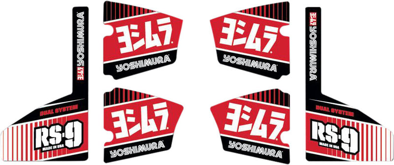 Yoshimura 961-9070 RS9-NB004 RS-9 MUFFLER DECAL SET 6/PCS