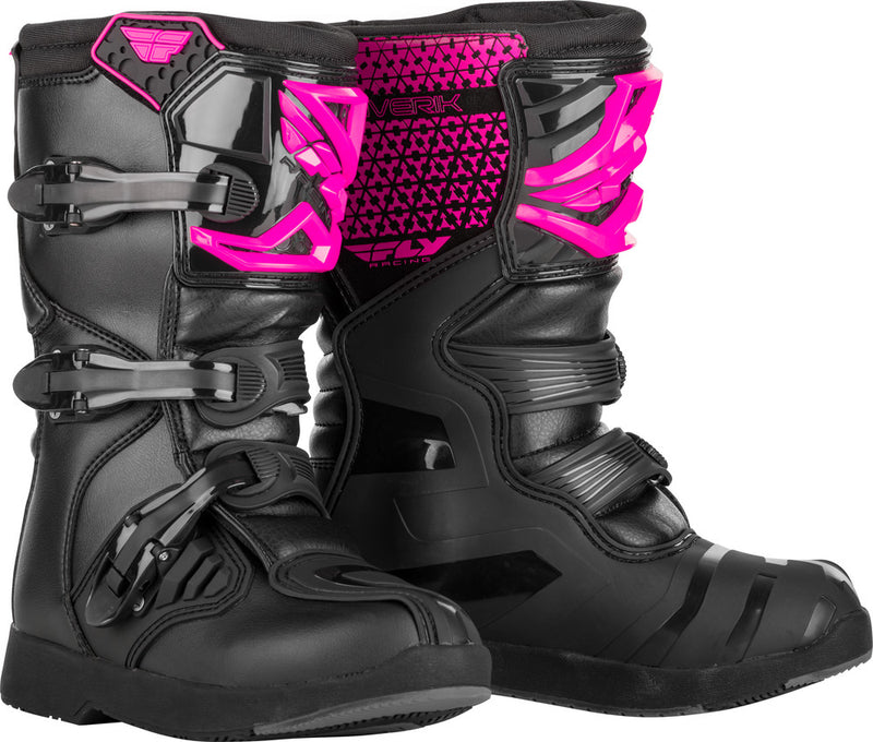 Fly Racing 364-67904 364-67904 YOUTH MAVERIK BOOTS PINK/BLACK SZ 04