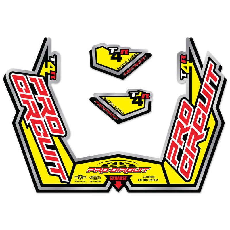 Pro Circuit 794-9041 DC09T4GPR T4-GPR STICKER KIT REPLACEMENT MUFFLER STICKERS