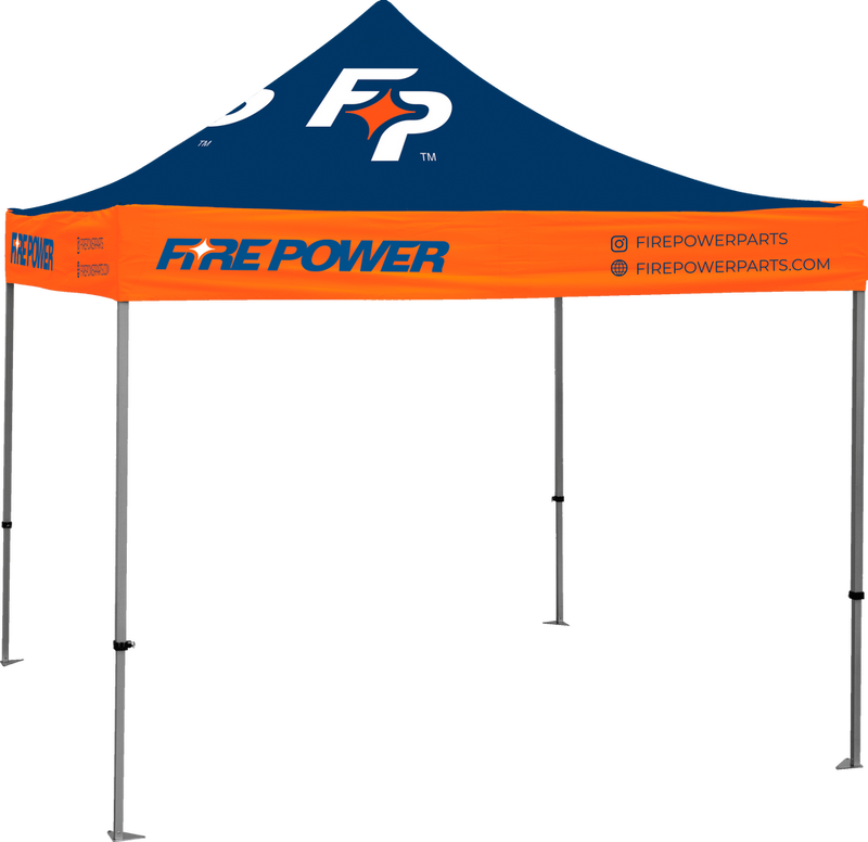 Fire Power Canopy 10X10 Tent Blue With White Logo - HYG-009-FP