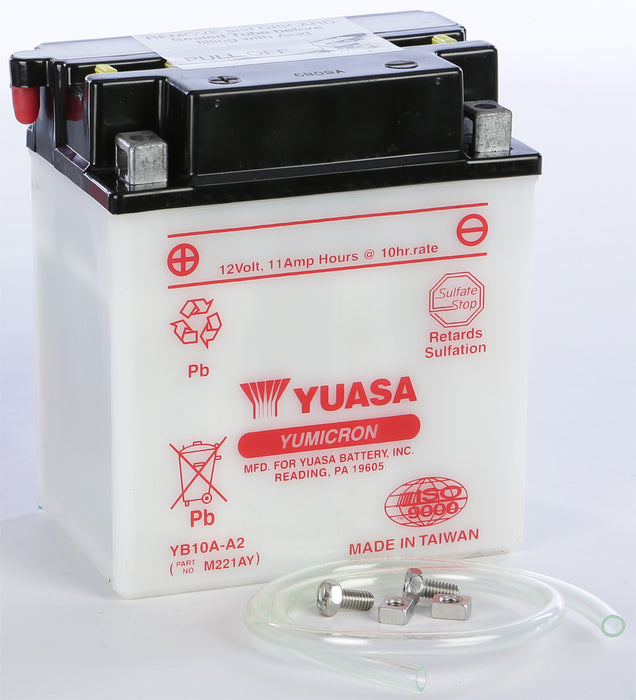 Yuasa 49-1836 YUAM221AY BATTERY YB10A-A2 CONVENTIONAL