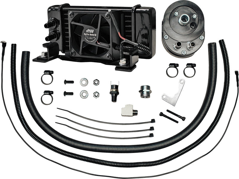 Jagg Lowmount OIL Cooler FAN-Assisted - 751-FP2300 For Harley Touring 1984-2008