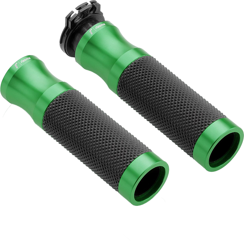 Rizoma Grips Sport 22MM Green - GR205V For Honda CBR650R 2023 | Kawasaki 650 2023 | Moto Guzzi Stone 2023