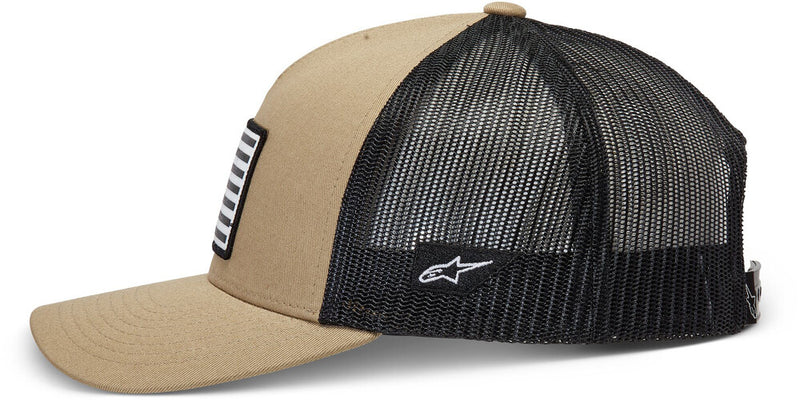 Alpinestars 482-76114 1211-81013-2310-TU FLAG SNAPBACK HAT SAND/BLACK