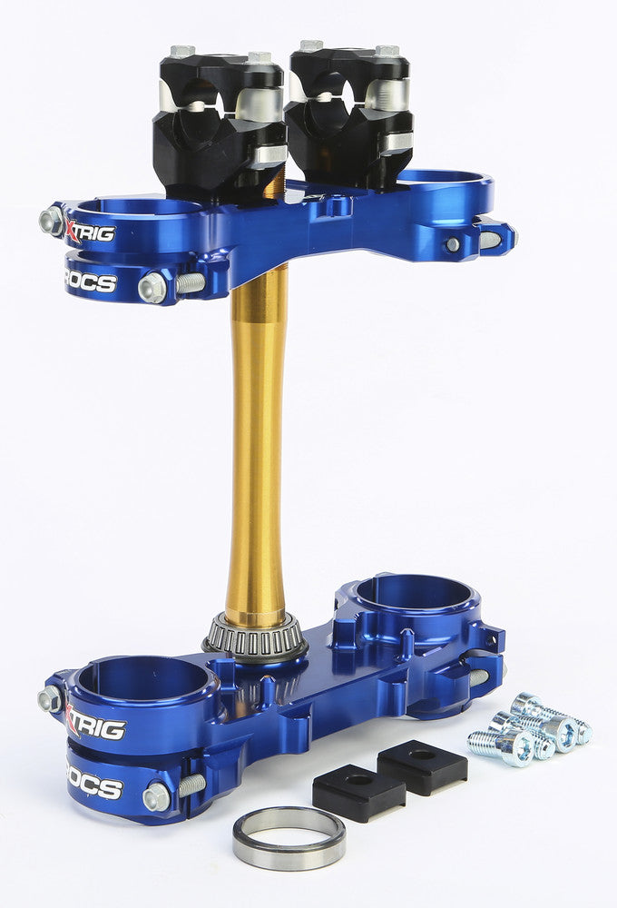 Xtrig Rocs Tech Clamp SET Blue Yamaha 22MM - 501330801401 Yamaha YZ 450 / YZ 250 / YZ250F 70th Anniversary Edition 2010-2026