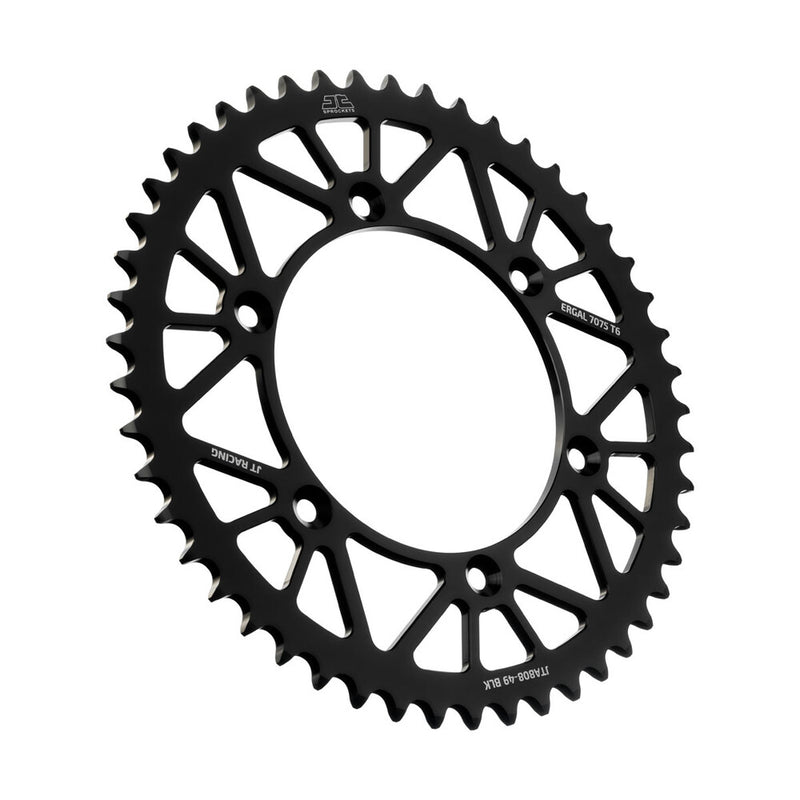 Jt Sprockets 554-80849BK JTA808.49BLK REAR RACELITE SPROCKET ALUM 49T-520 BLK KAW/SUZ
