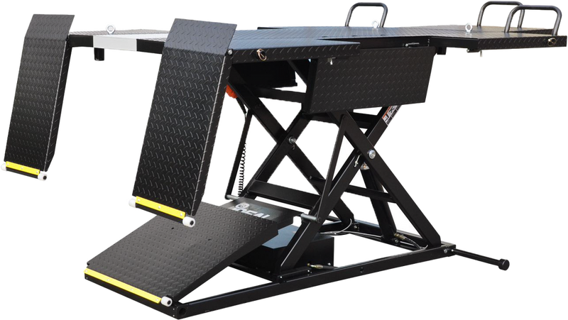 Ideal 27-1666 U-2200IEH-XR-BLK ELEC-HYDRA UTV LIFT W/ INTEGRATED MOTOR & RETRACT RAM