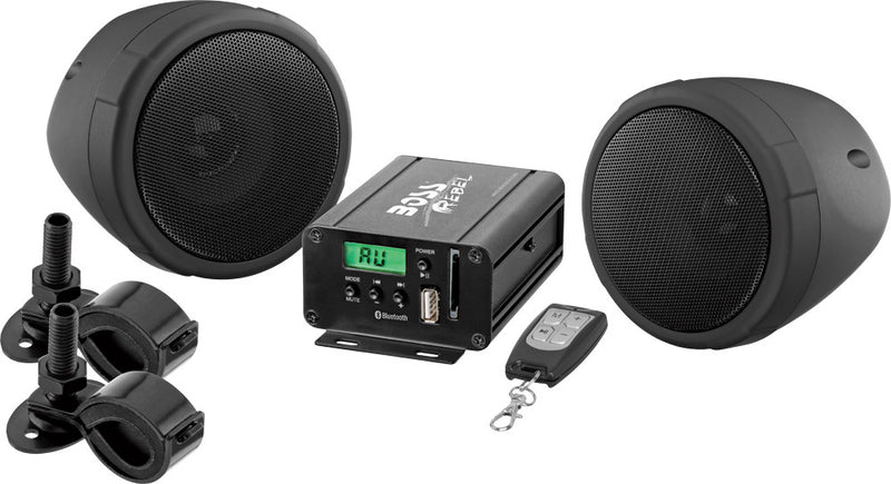 Boss Audio 63-8029 MCBK520B MC520 SPEAKER SYSTEM 600W BLACK 3" BAR MNT BT