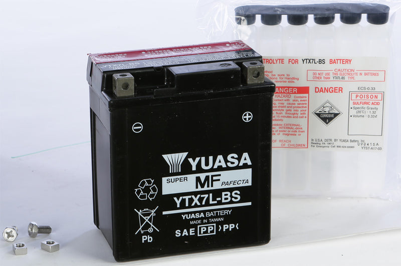 Yuasa Battery YTX7L-BS Maintenance Free - YUAM327BS For Suzuki Motorcycles 1993-2013 | Honda Motorcycles 1988-2020