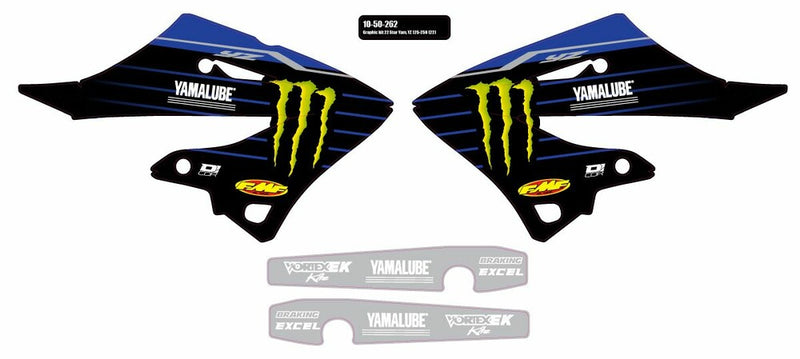 D'cor Visuals D-Cor Graphic Kit 22 Star - 10-50-262 Yamaha Dirt Bikes 2022-2023