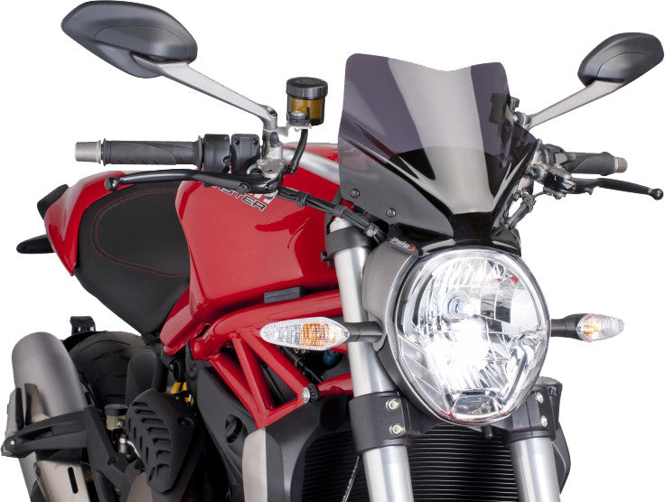Puig Hi-Tech Parts Windscreen Naked NEW GEN Sport Dark Smoke - 7013F Ducati Monster 2014-2021