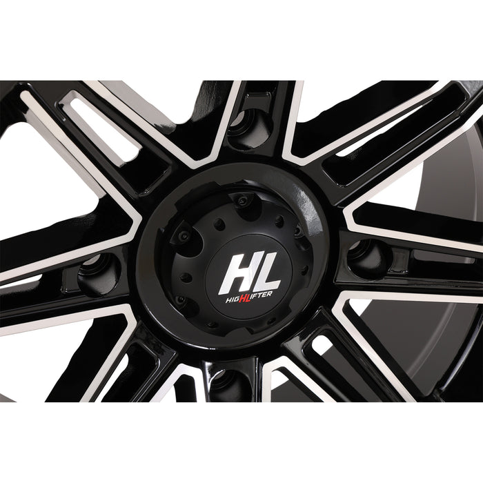 HIGH LIFTER 0230-1294 14HL22-1137 HL22 Wheel Wheel - HL22 - Front/Rear - Gloss Black w/Machined - 14x7 - 4/137 - 4+3 (+10 mm)