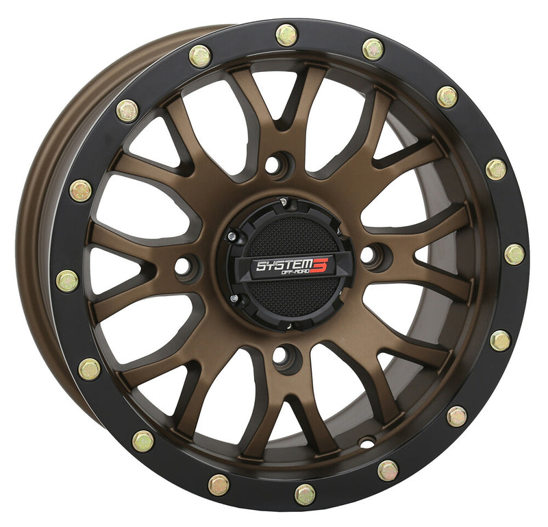 System 3 ST3 Wheel 20X7 4+2.5 (+10MM) 4/156 Matte Bronze Black - 20S3-1256 For Polaris UTVs 2003-2023 | Kawasaki UTVs 2015-2023