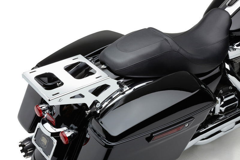 Cobra Detach 2-UP Tour Pack Mount Chrome FLH FLT - 602-2702 For Harley Touring 2014-2026