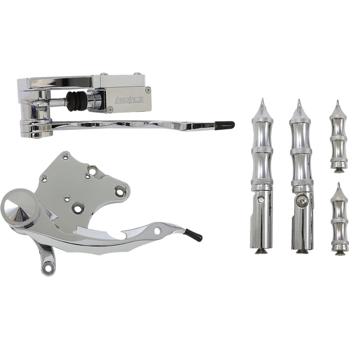 ACCUTRONIX 1622-0485 FC106-SLC Forward Controls with Master Cylinder Forward Control - Tribal - Chrome