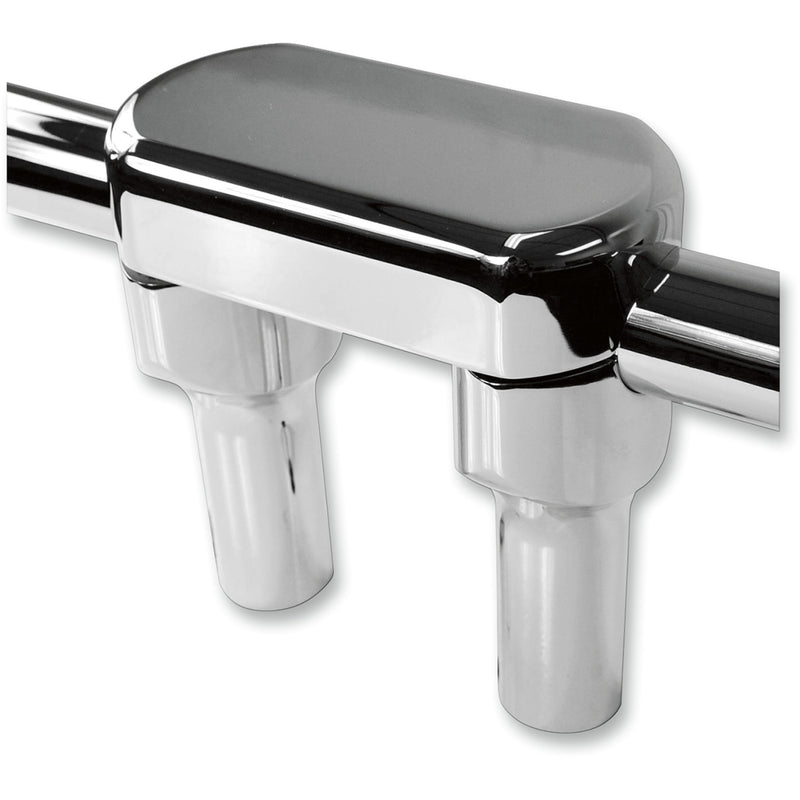 LA CHOPPERS 0602-0626 LA-7446-04 Hefty Handlebar Riser & Top Clamp Kit - Risers - Hefty - Top - 4" - Chrome